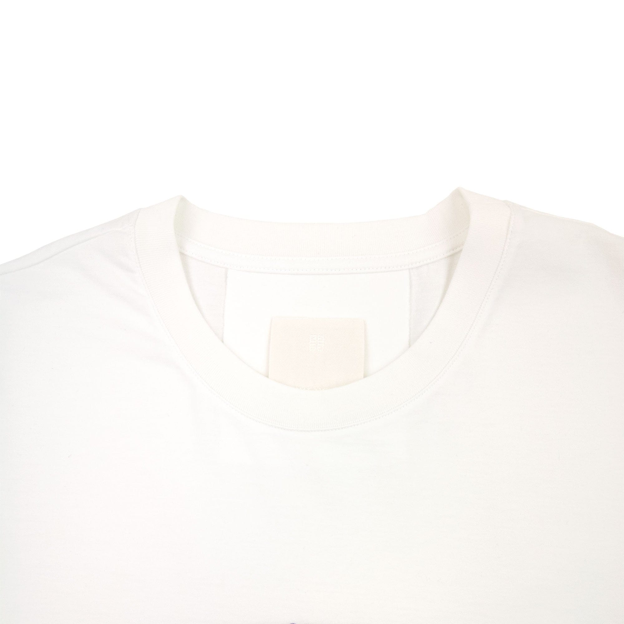 Givenchy T-shirt In Givenchy College Embroidered Jersey White