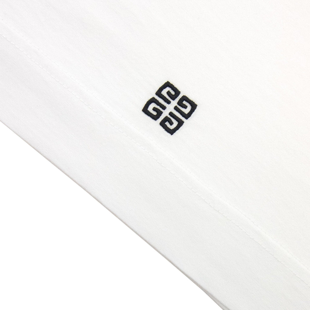 Givenchy T-shirt In Givenchy College Embroidered Jersey White