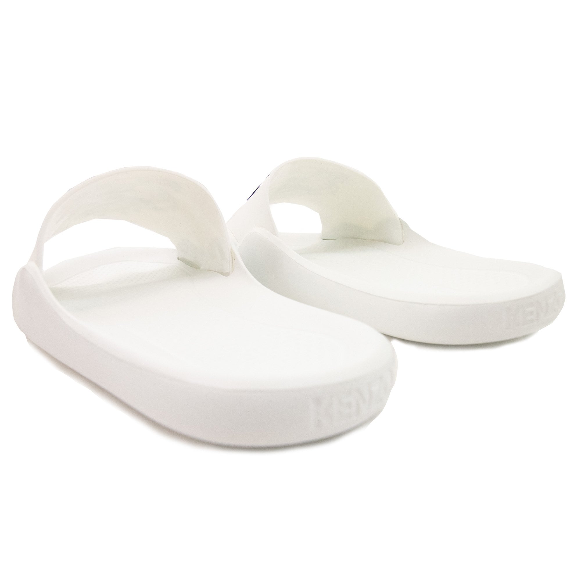 Kenzo Tiger Logo Pool Sliders White