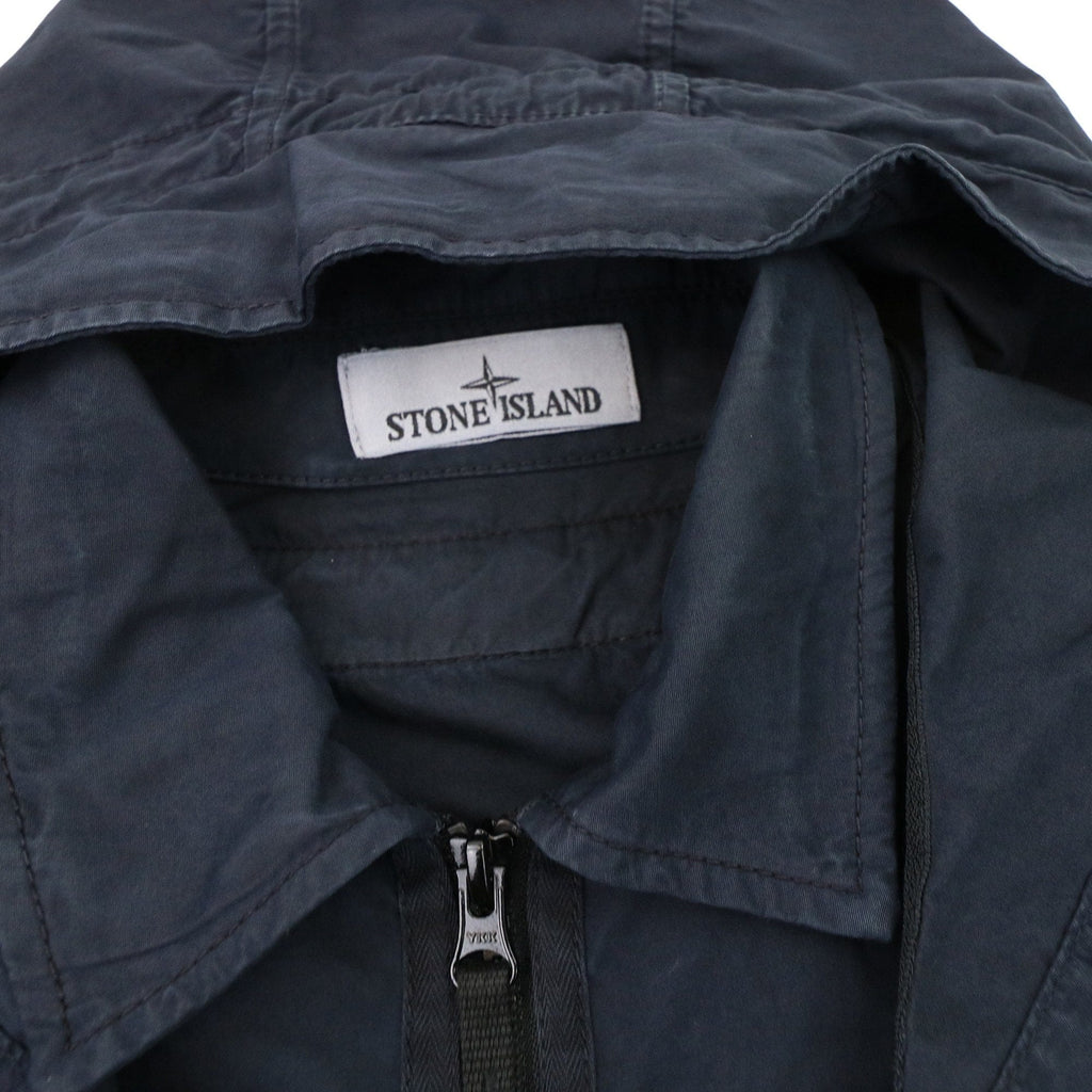 Stone Island 114wn T.co+old Overshirt Detachable Hood Navy V0120