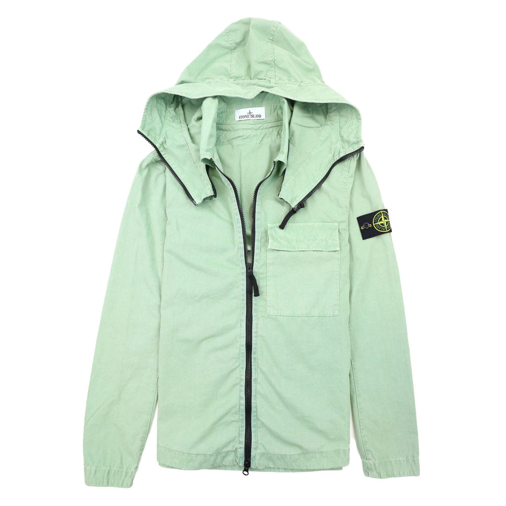 Stone Island 114wn T.co+old Overshirt Detachable Hood Green V0155