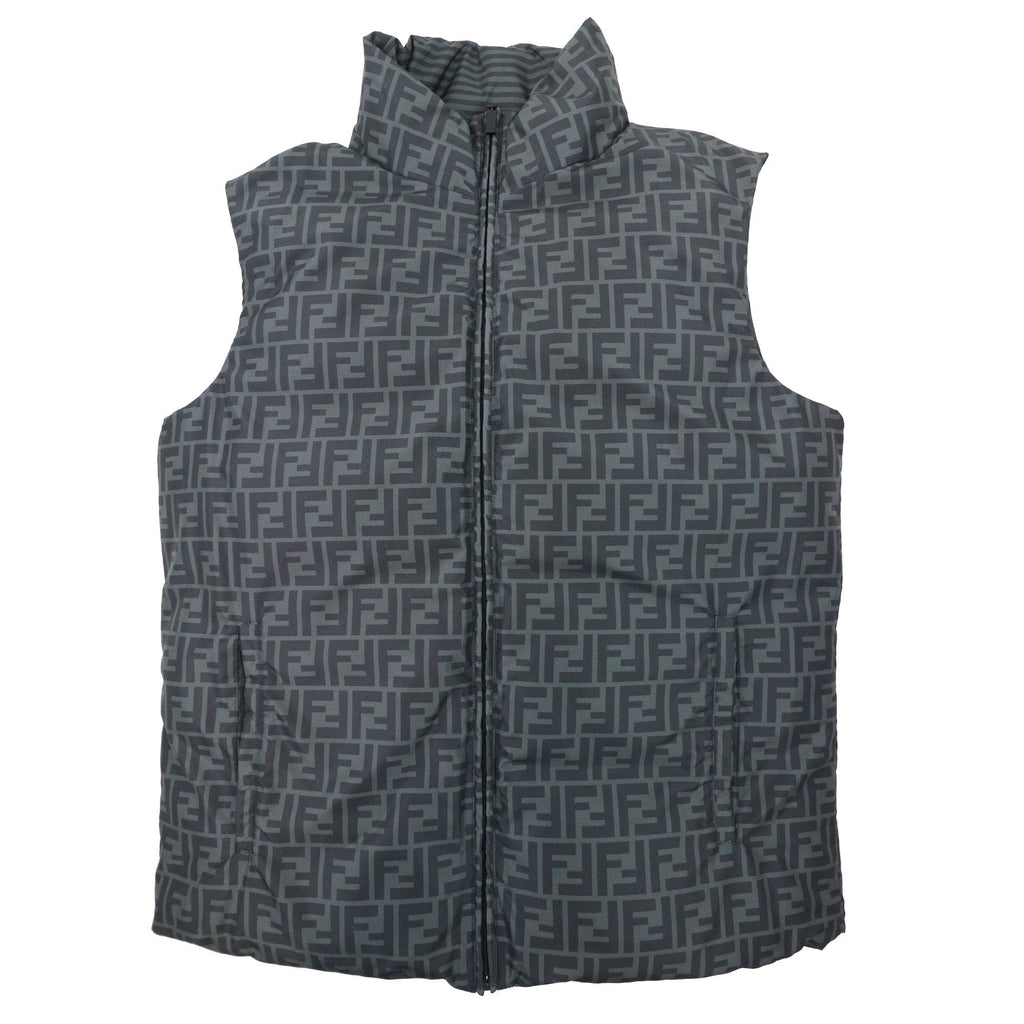 Fendi Ff Logo Rev Gilet Black