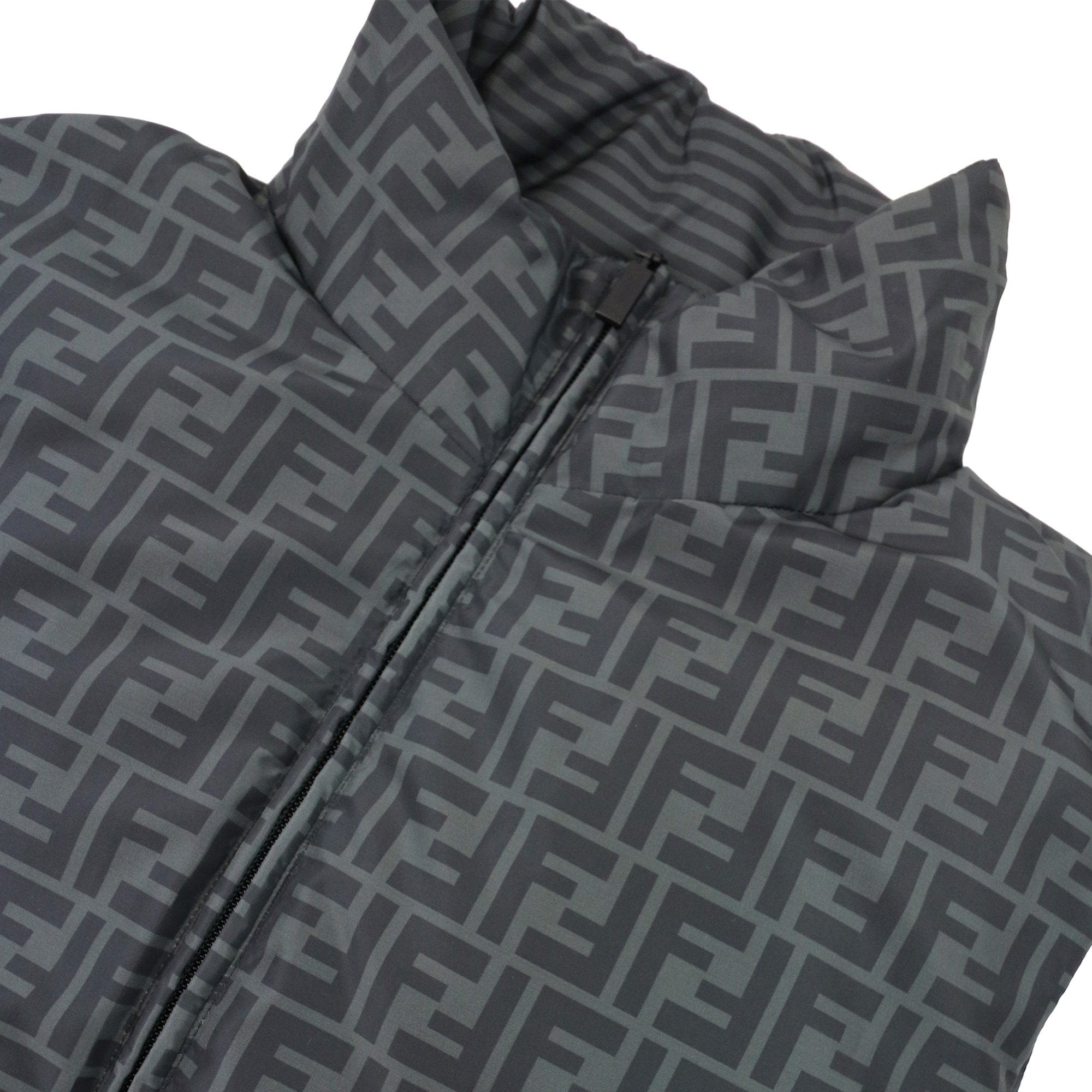 Fendi Ff Logo Rev Gilet Black