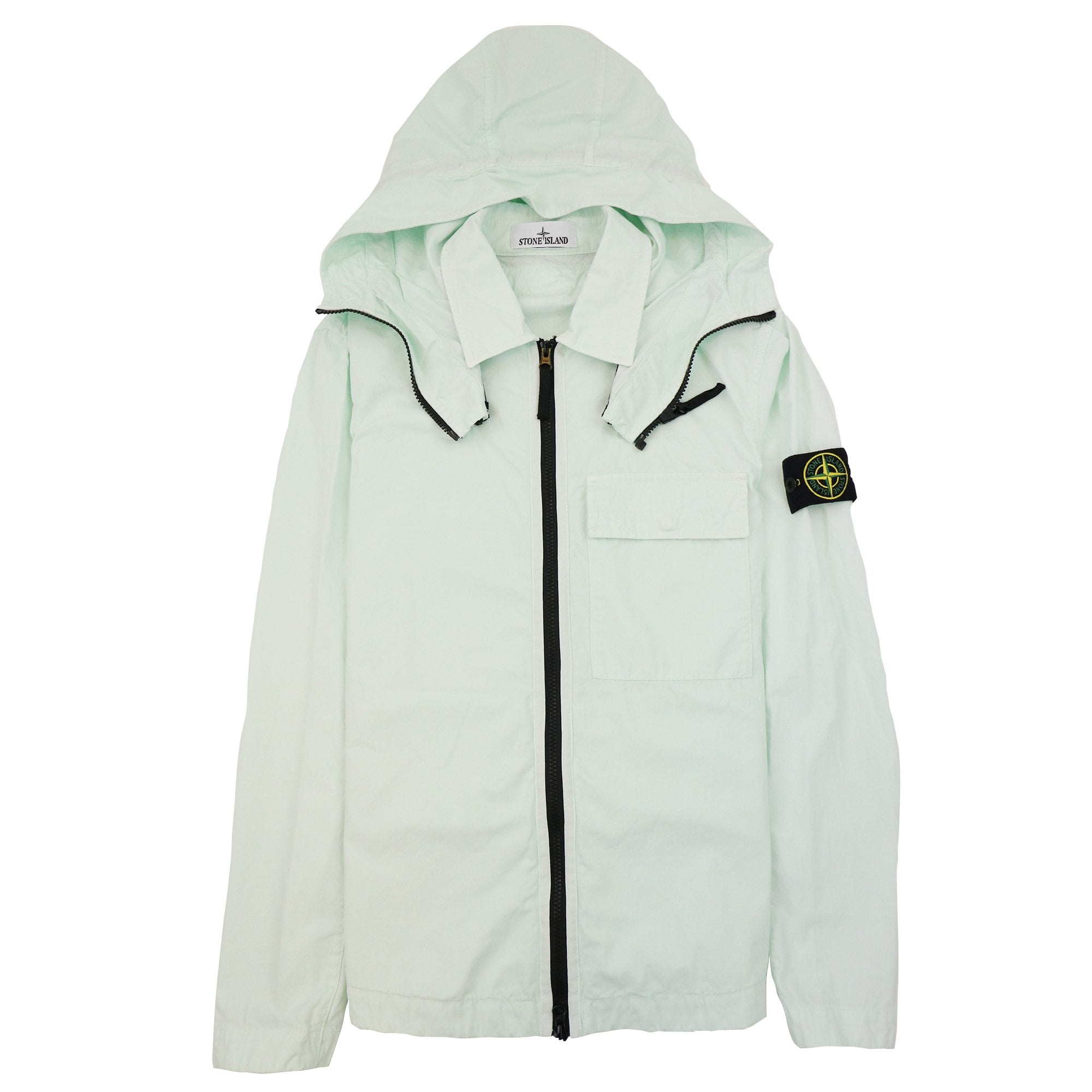Stone Island 114wn T.co+old Overshirt Detachable Hood Mint Green