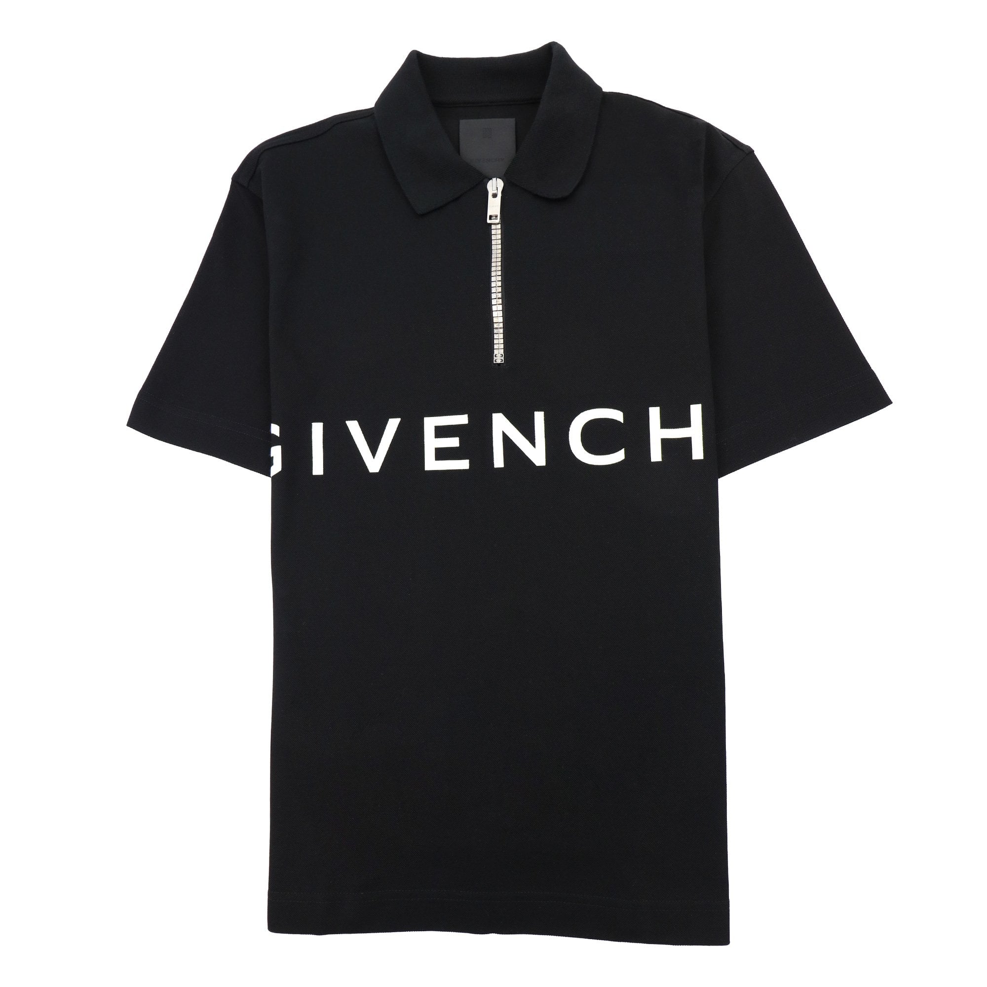 Givenchy Gg Zip Branded Polo Black