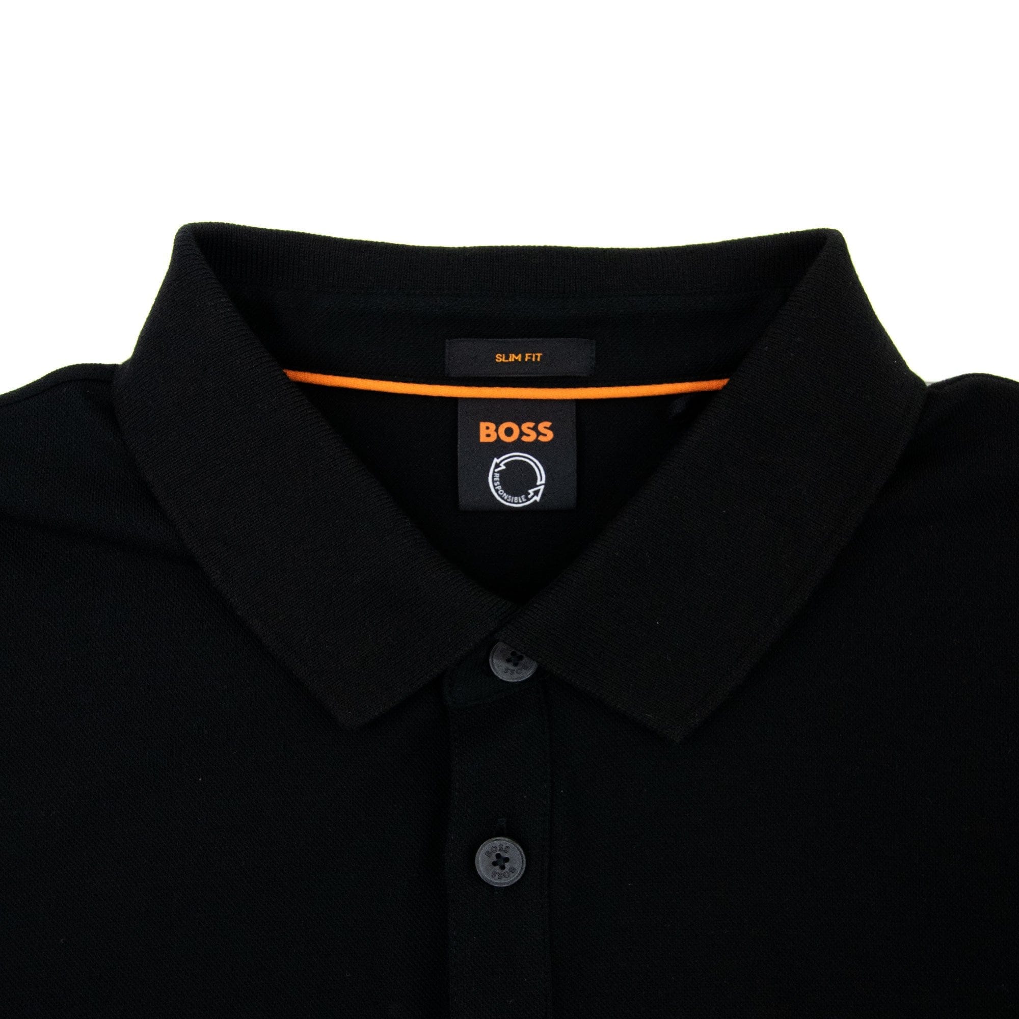Hugo Passenger Patch Logo Polo Black 001