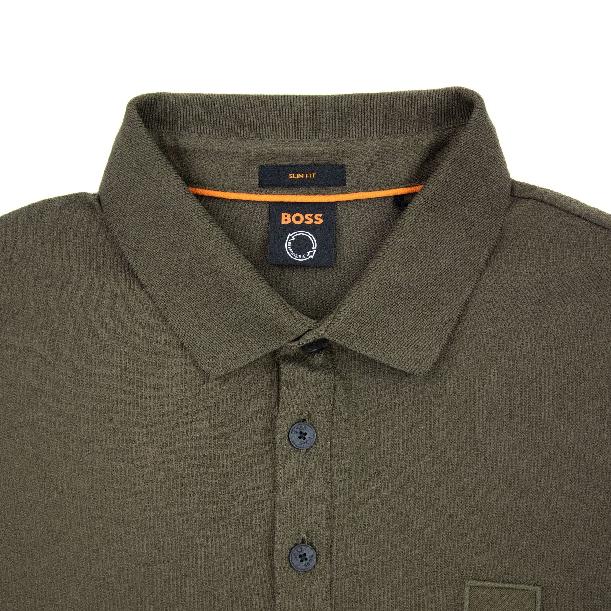 Hugo Passenger Patch Logo Polo Khaki 308