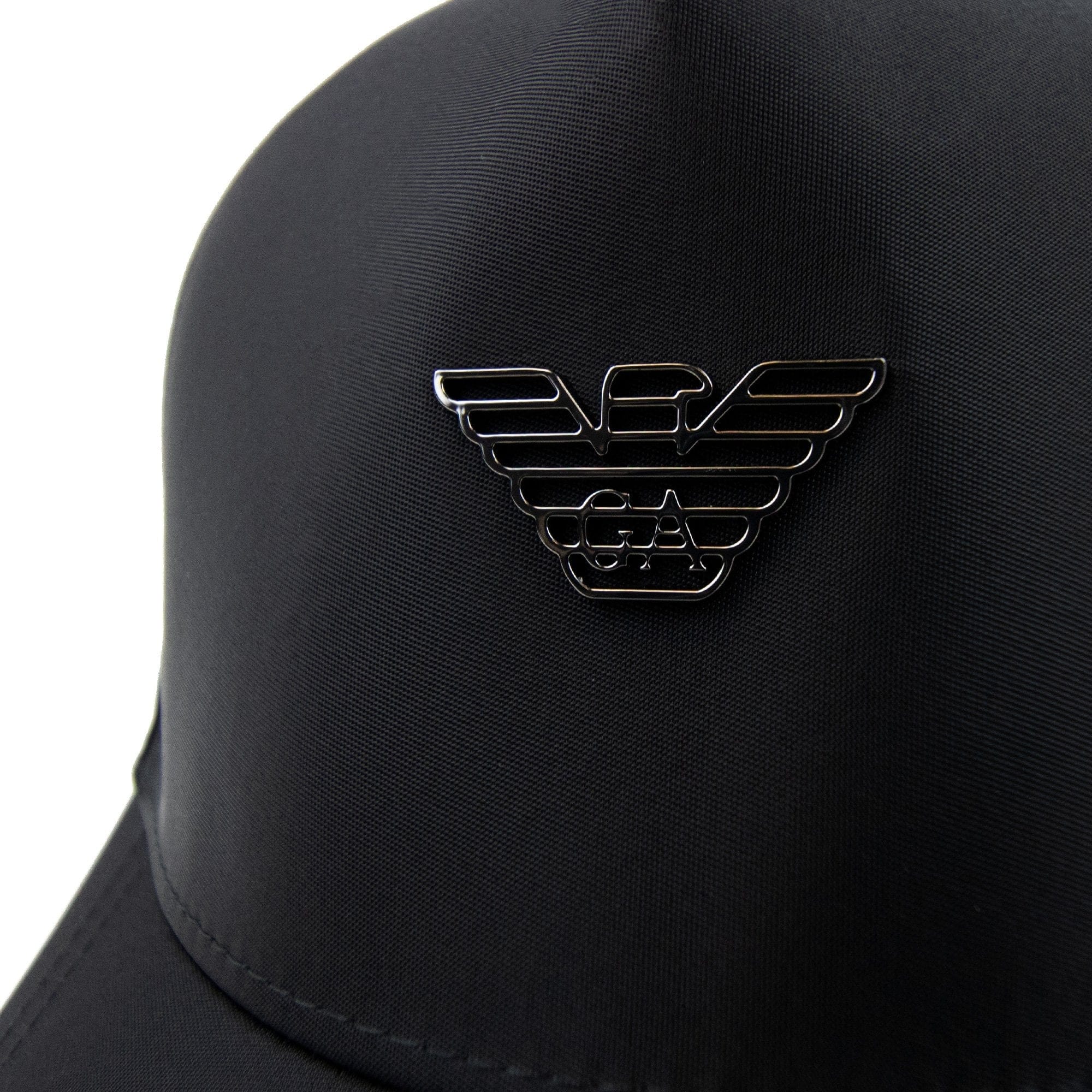 Emporio Armani Metal Eagle Nylon Baseball Capp Black