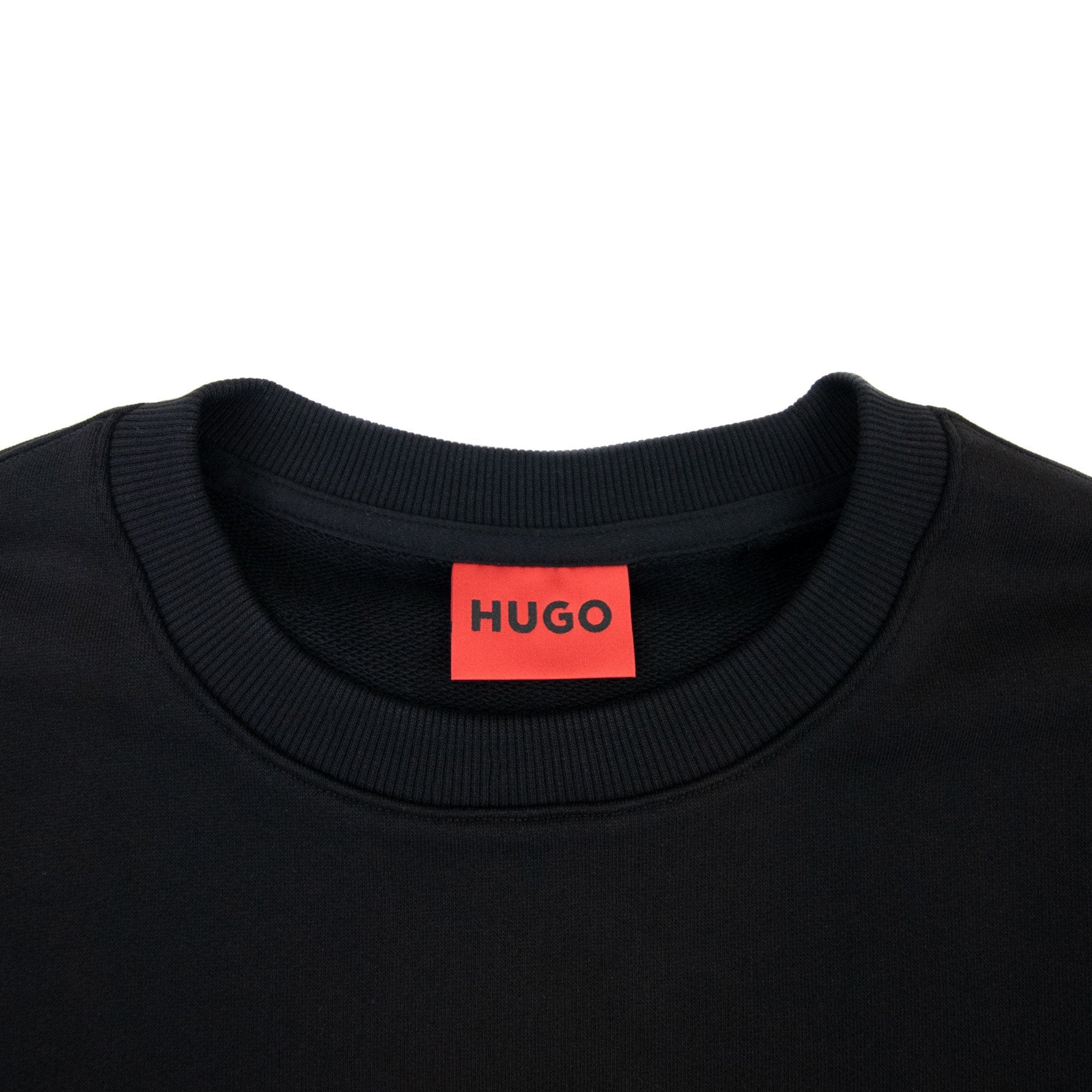 Hugo Dalker Logo Print Relax Fit Sweatshirt Black 001