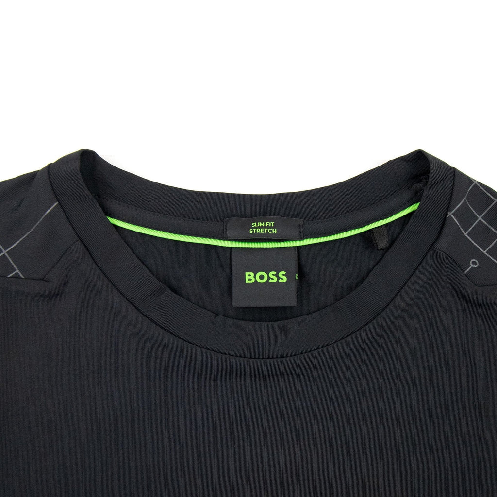 Hugo Boss Tee Active Glow Effect Logo T Shirt Black 001