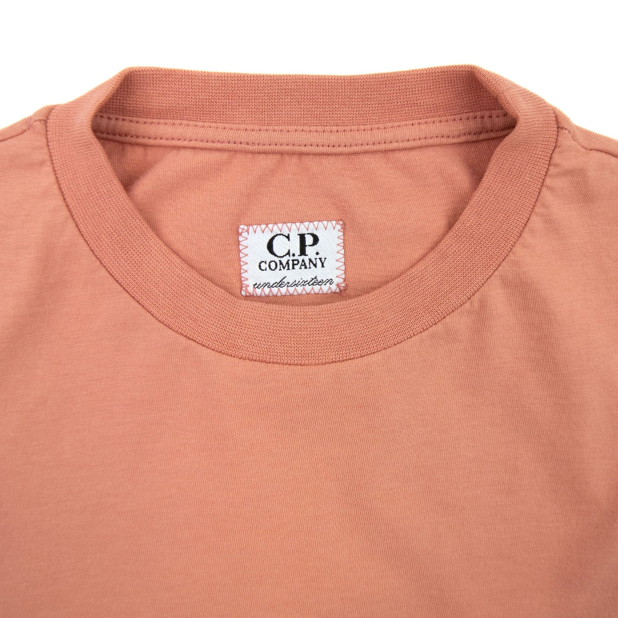 Cp Company Undersixteen Jersey 30/1 Small Patch Logo Tee Pink