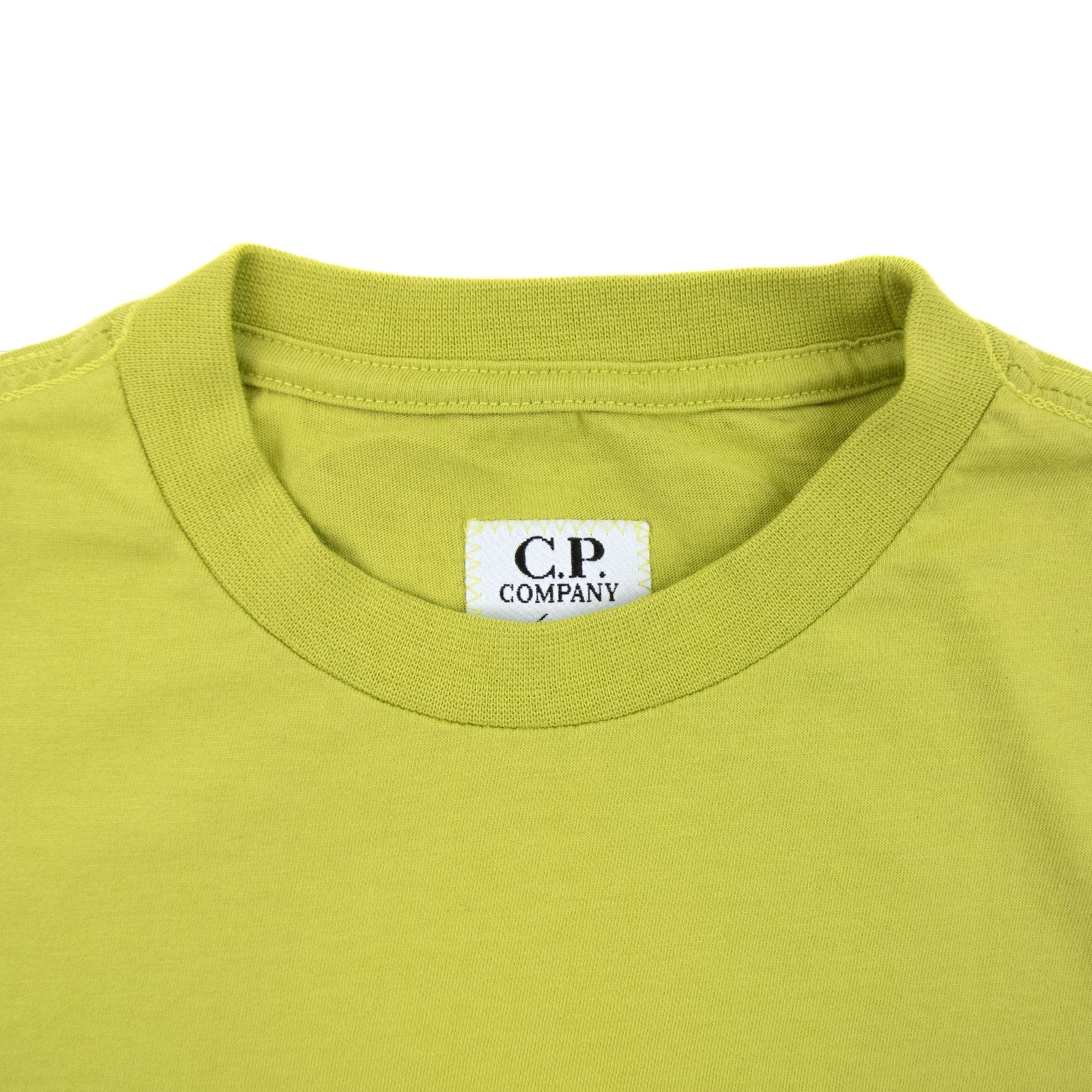 Cp Company Undersixteen Chest Logo Back Goggle T-shirt Lime Green
