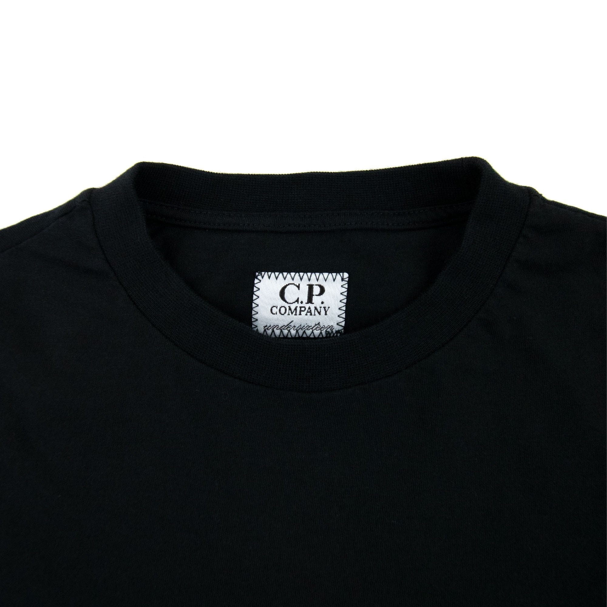 Cp Company Undersixteen Jersey 30/1 Small Patch Logo Tee Black
