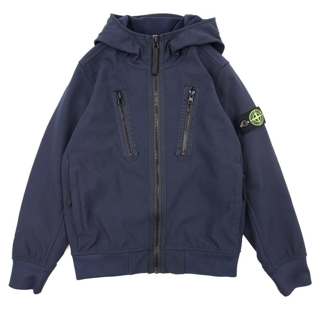 Stone Island Junior Q0130 E.dye Technology Soft Shell R Jacket Navy V0020