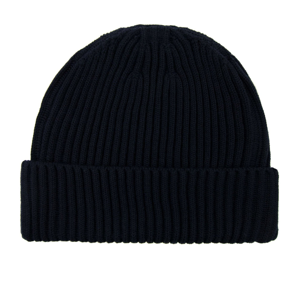 Stone Island Junior N07a5 Logo Knitted Hat Navy V0020