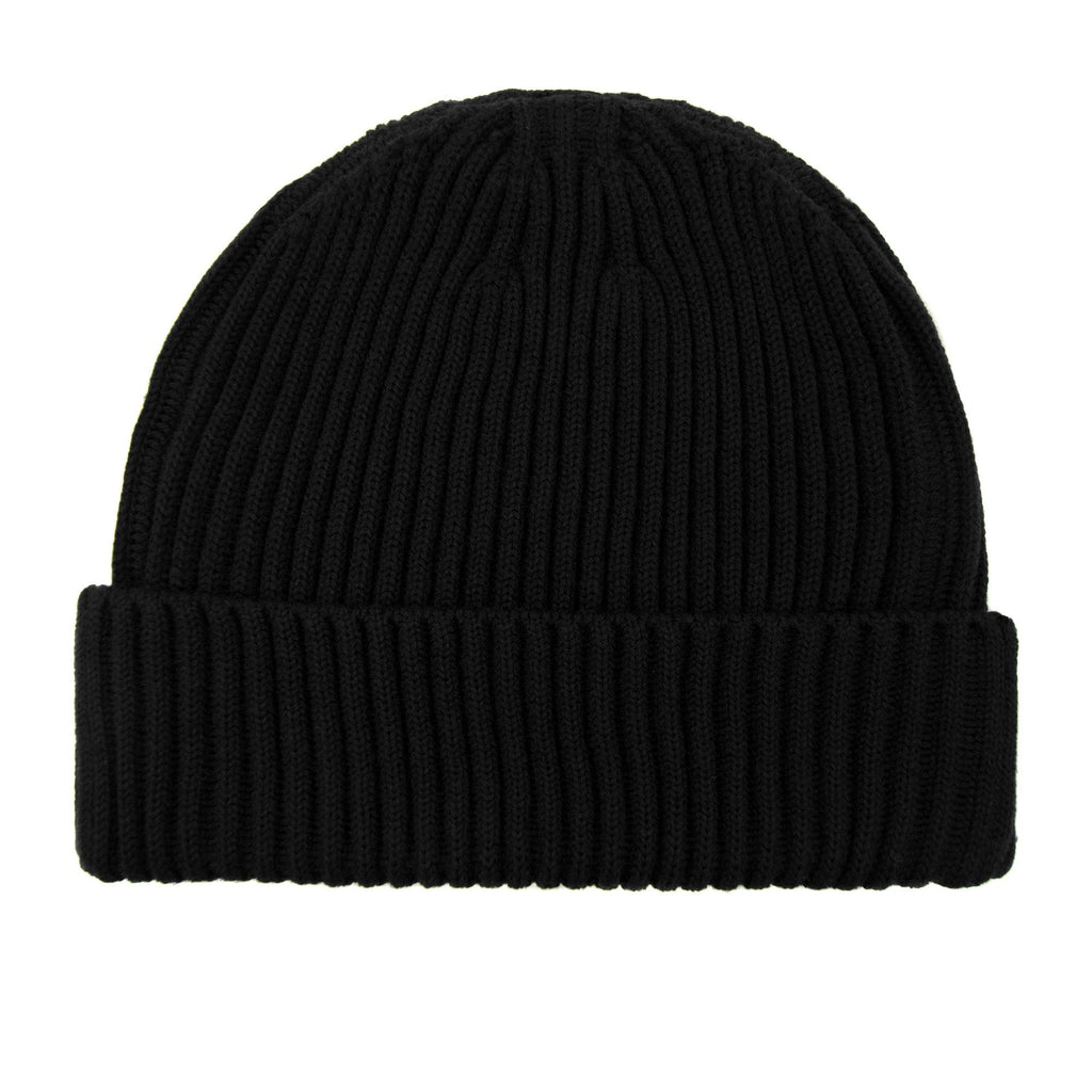 Stone Island Junior N07a5 Logo Knitted Hat Black V0029