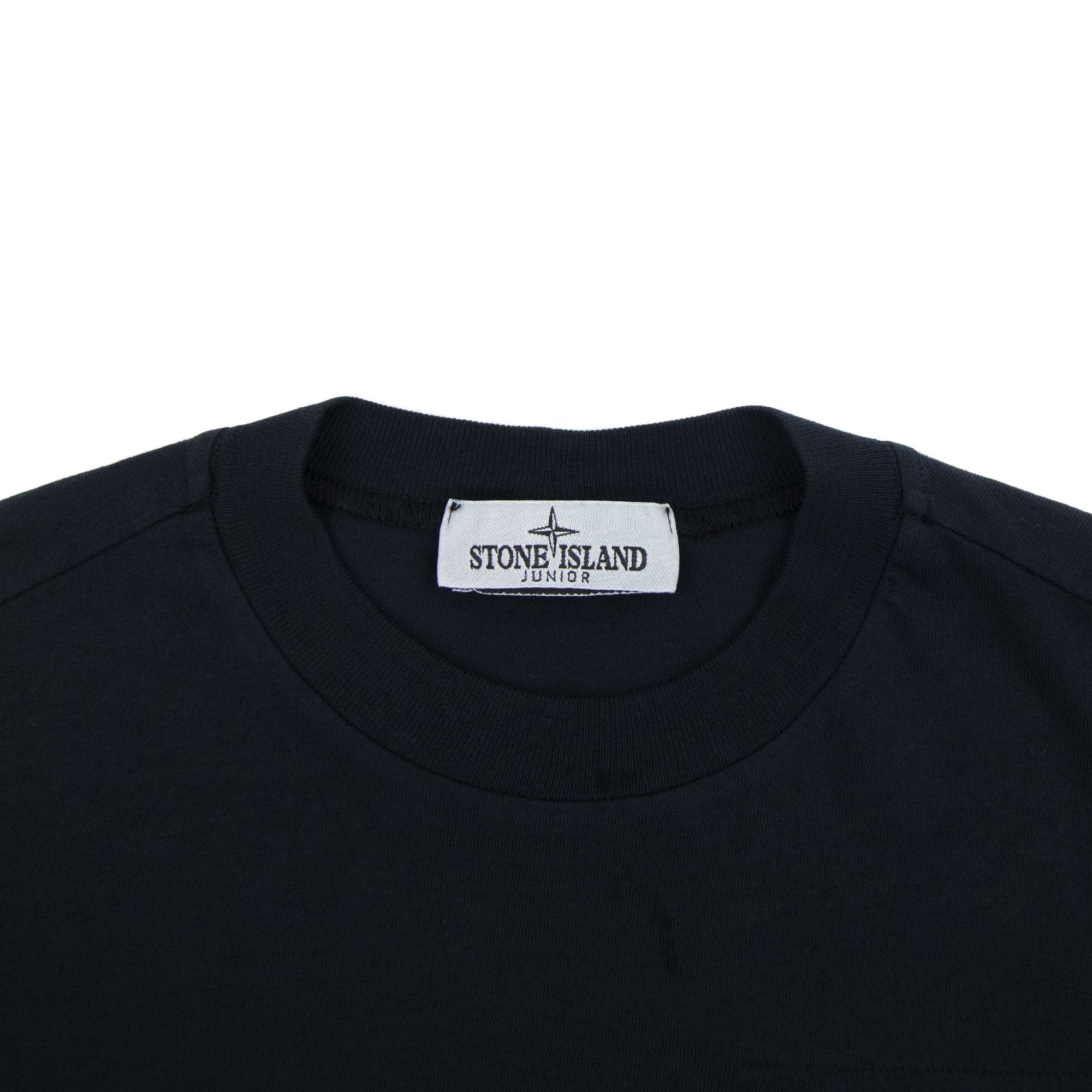 Stone Island Junior 20347 Pocket Logo Long Sleeve T Shirt Navy V0020