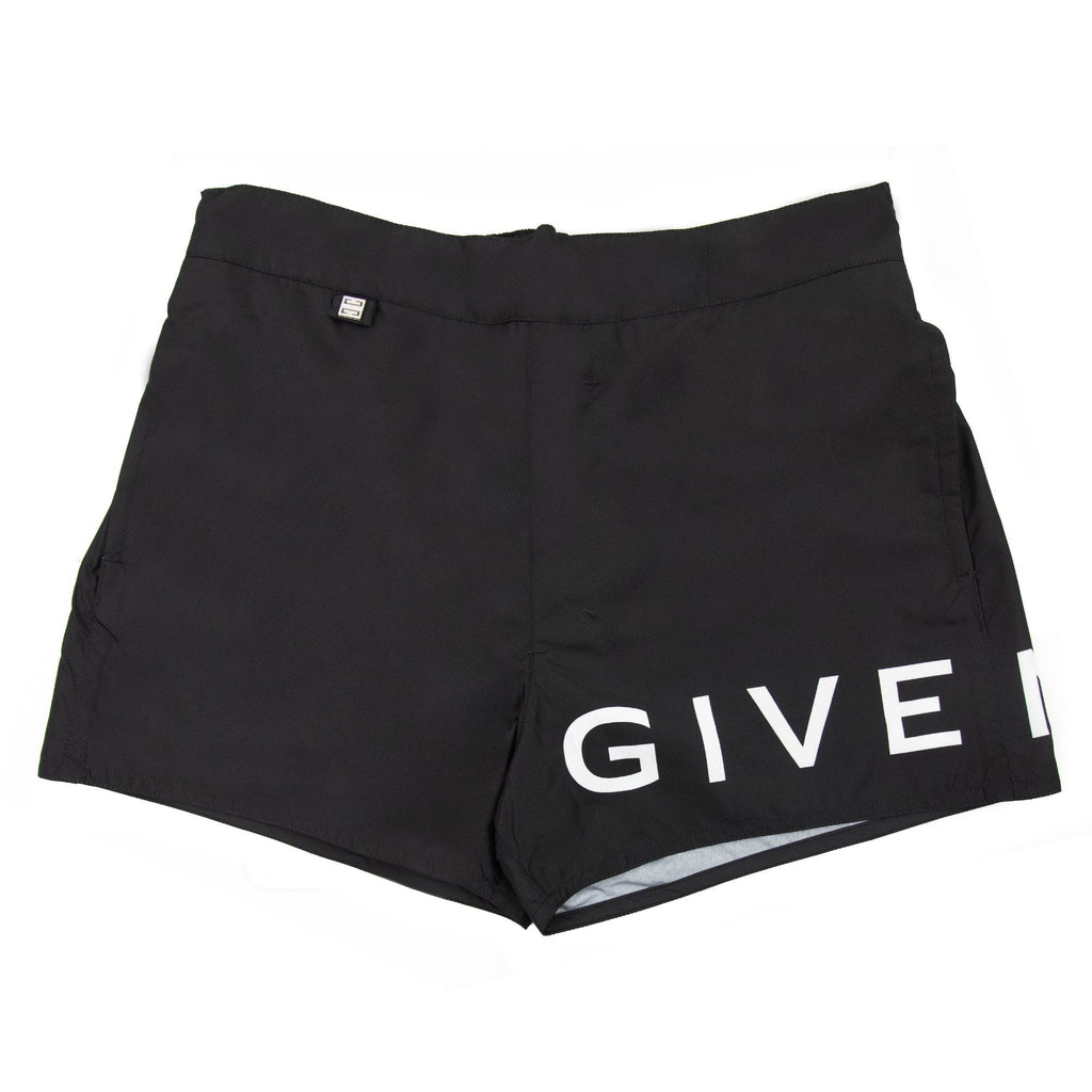 Givenchy Swim Shorts In Givenchy 4g Nylon Black
