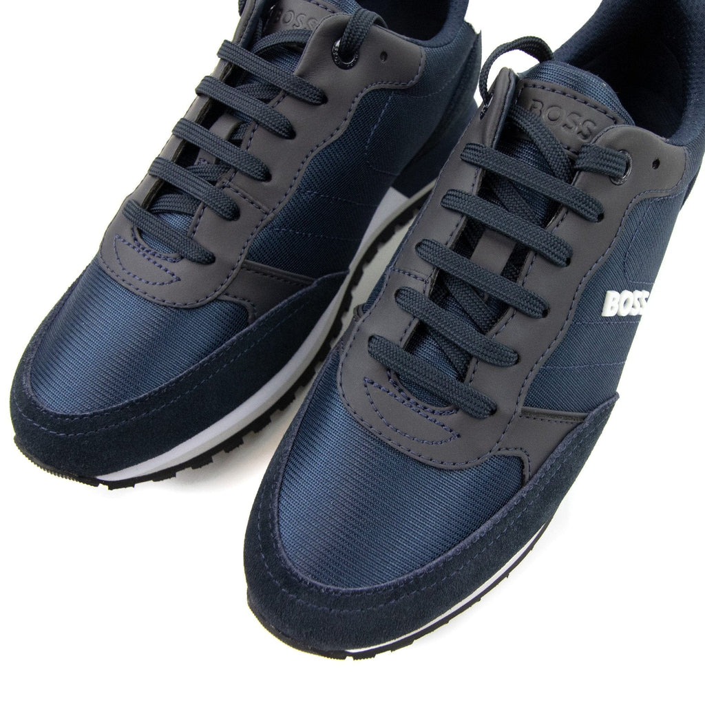 Hugo Boss Parkour Raised Logo Trainer Dark Blue