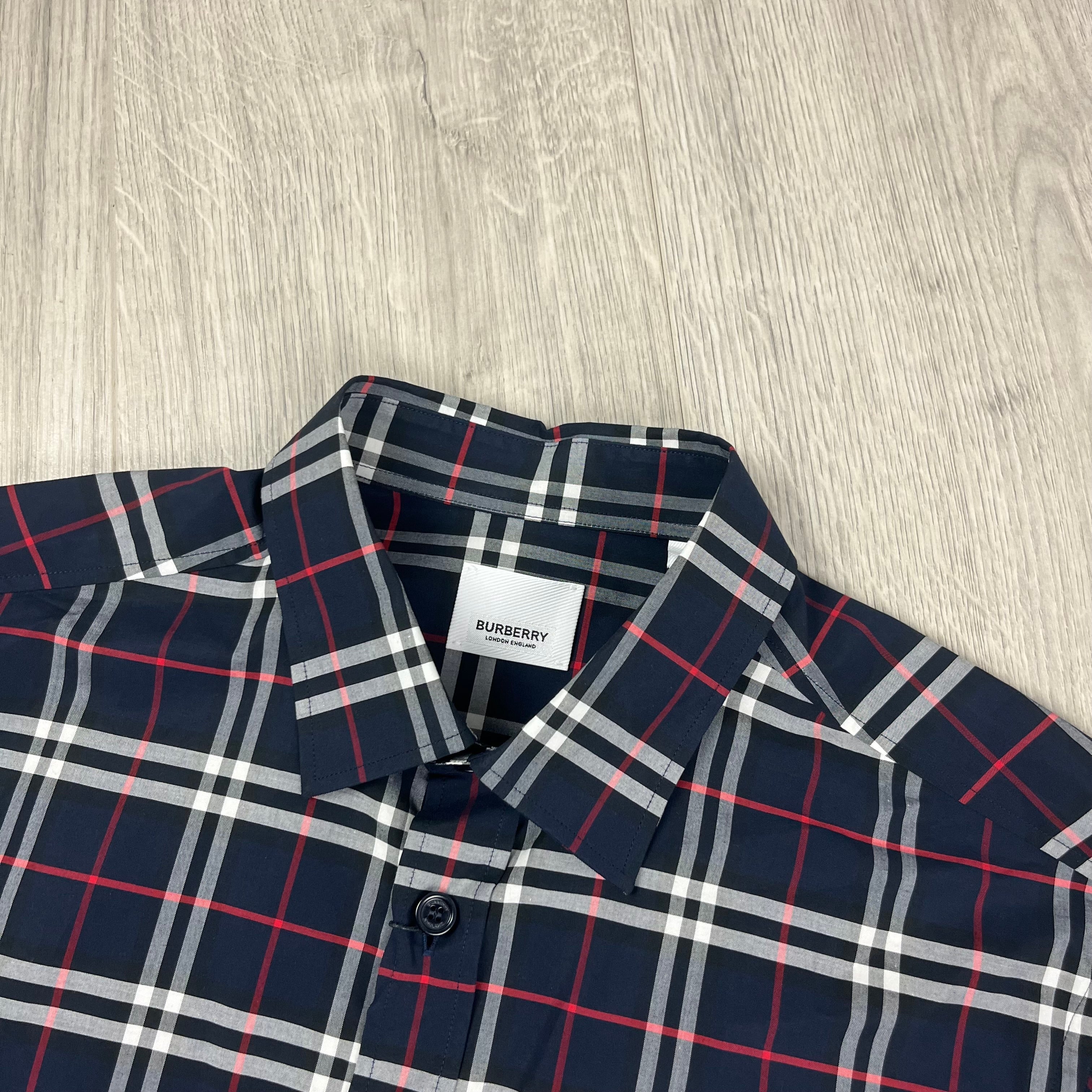 Burberry Check Shirt - Navy