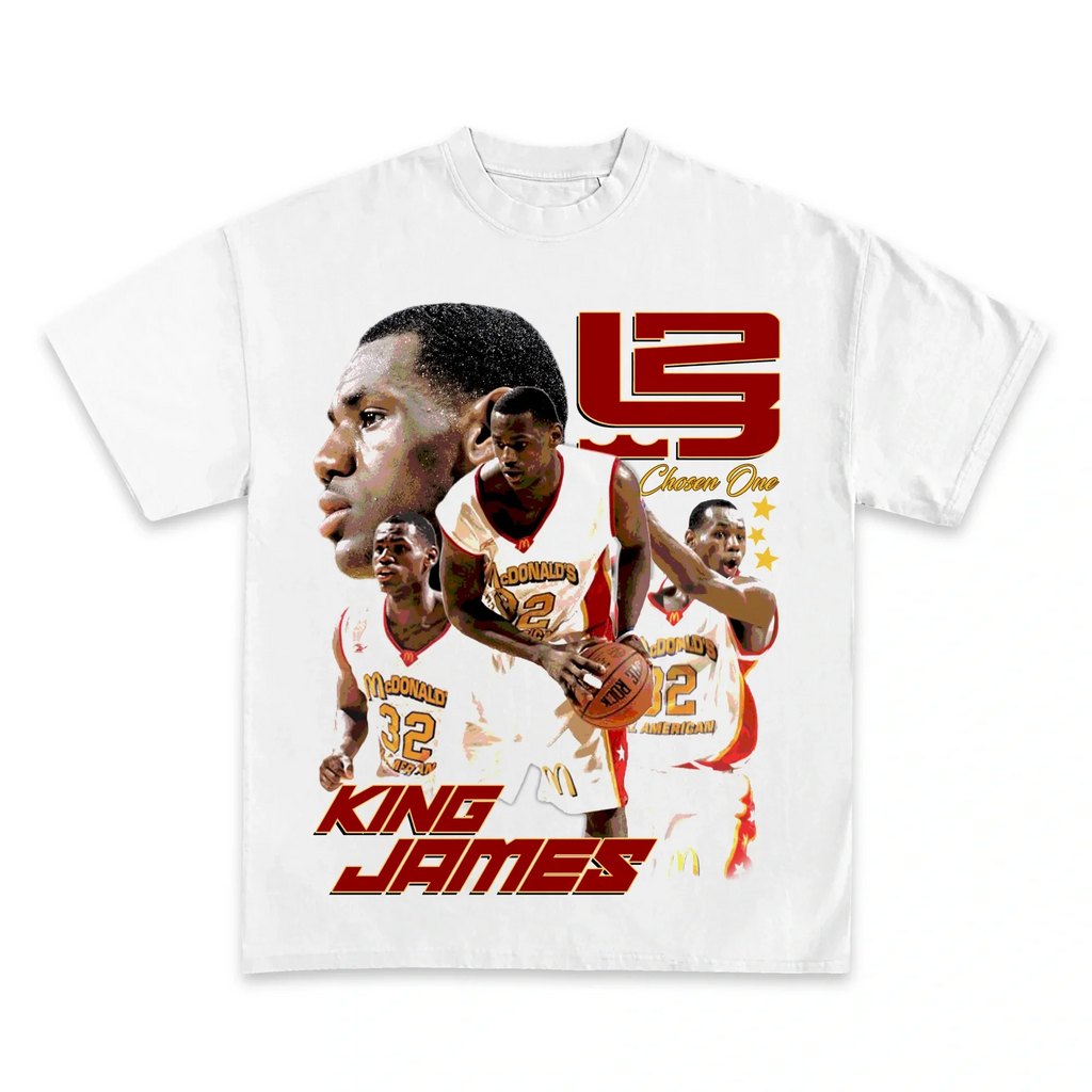 LEBRON JAMES 2003 ALL-AMERICAN GAME MVP T-SHIRT WHITE