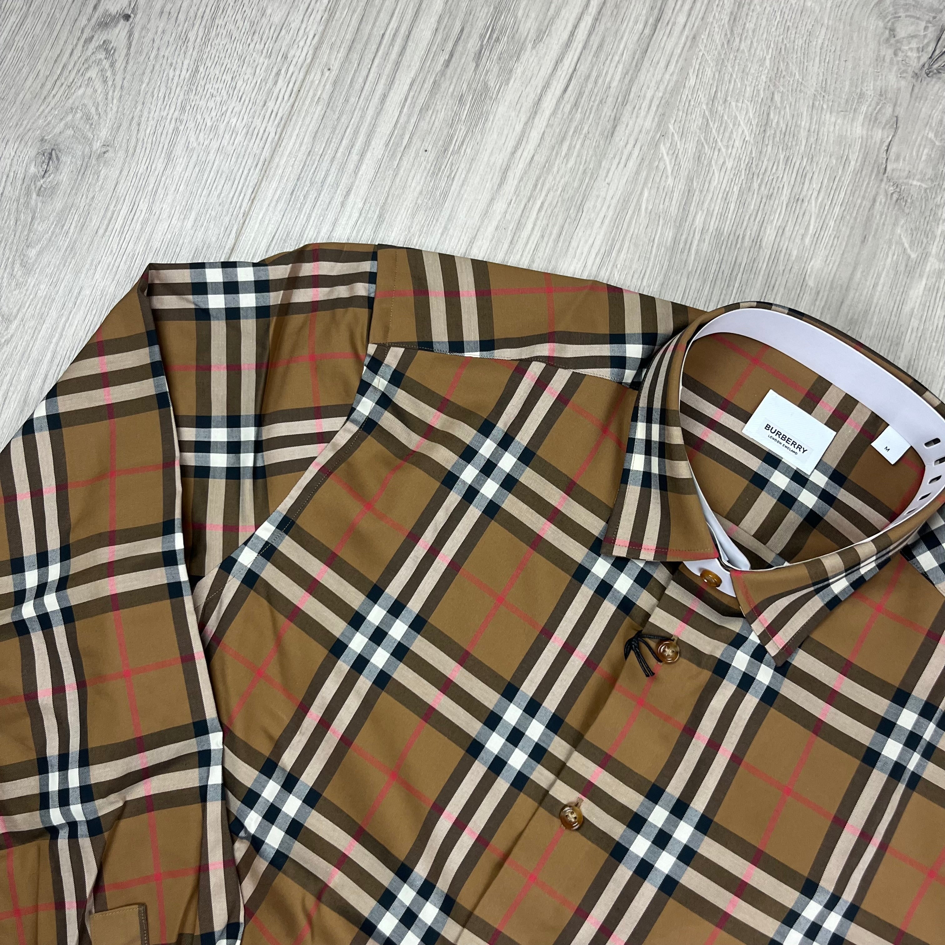 Burberry Check Shirt - Beige