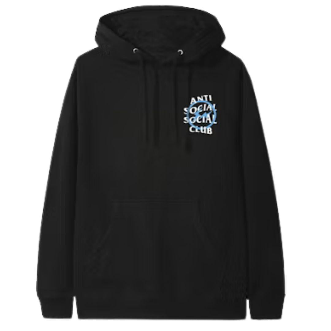 ANTI SOCIAL SOCIAL CLUB X FRAGMENT BLUE BOLT HOODIE BLACK