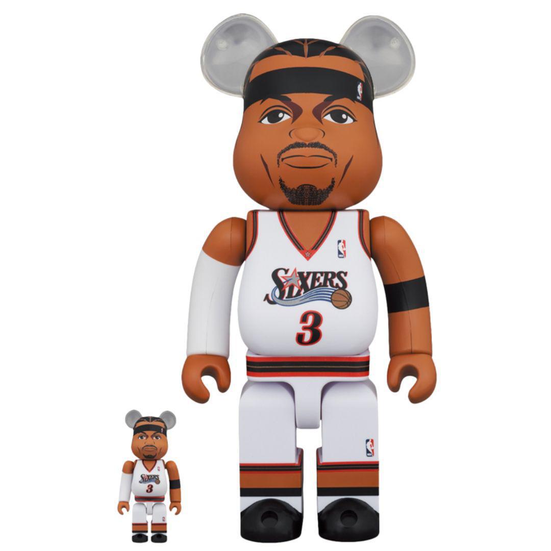 BEARBRICK X ALLEN IVERSON 76ERS 400% & 100% SET