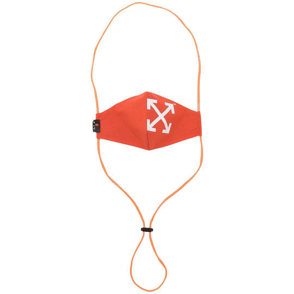 OFF WHITE ARROWS PRINT FACE MASK ORANGE