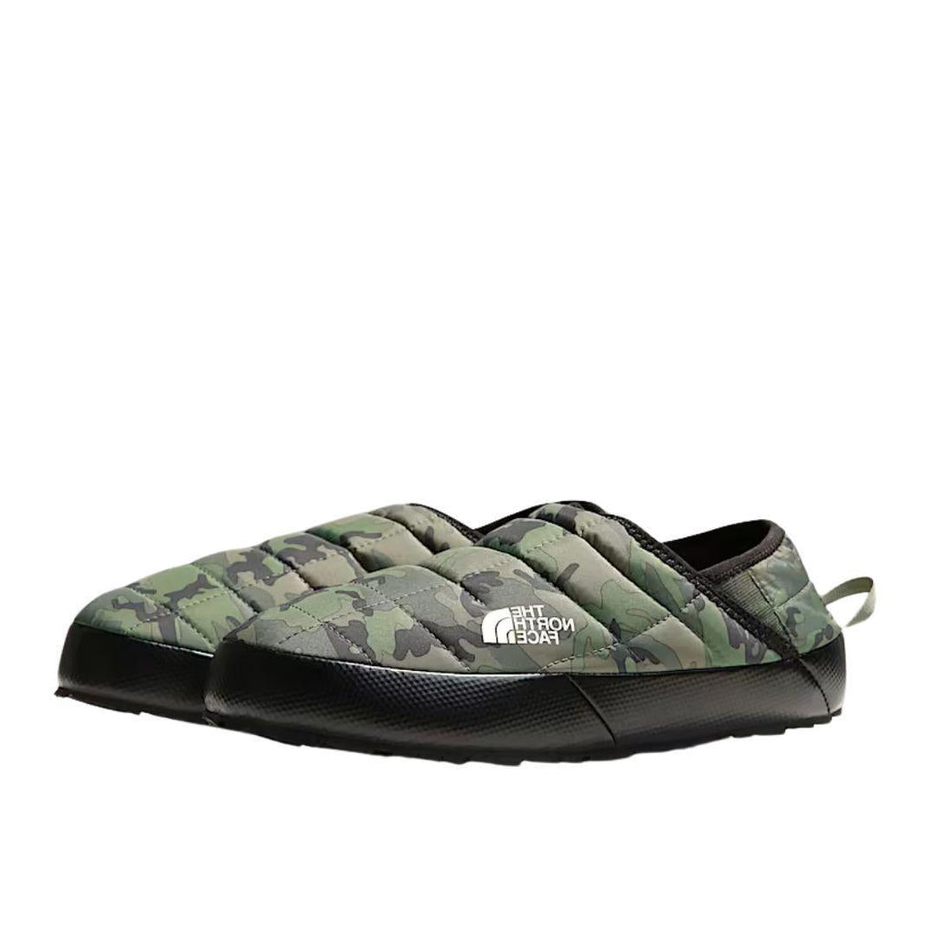 KAWS X THE NORTH FACE THERMOBALL TRACTION MULE 5 BRUSHWOOD CAMO PRINT