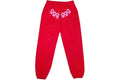 SP5DER WORLDWIDE ANGEL NUMBER 555 SWEATPANTS RED