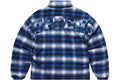 SUPREME FLANNEL REVERSIBLE PUFFER JACKET BLUE