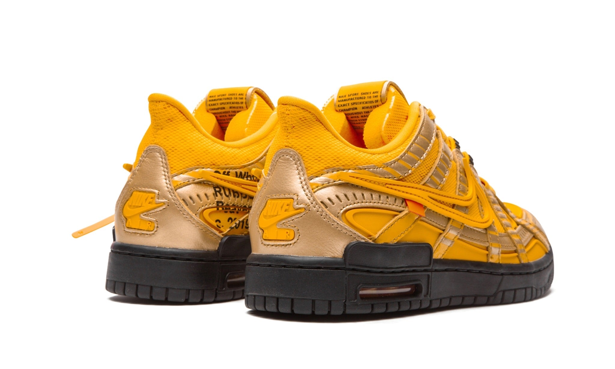 NIKE X OFF WHITE RUBBER DUNK UNIVERSITY GOLD