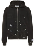 GALLERY DEPT X LANVIN ZIP UP HOODIE WASHED BLACK