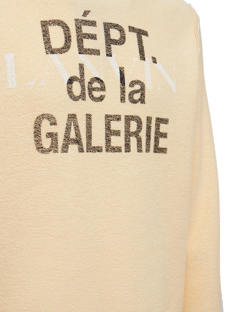 GALLERY DEPT X LANVIN WASHED COTTON RELAXED HOODIE BEIGE (W)