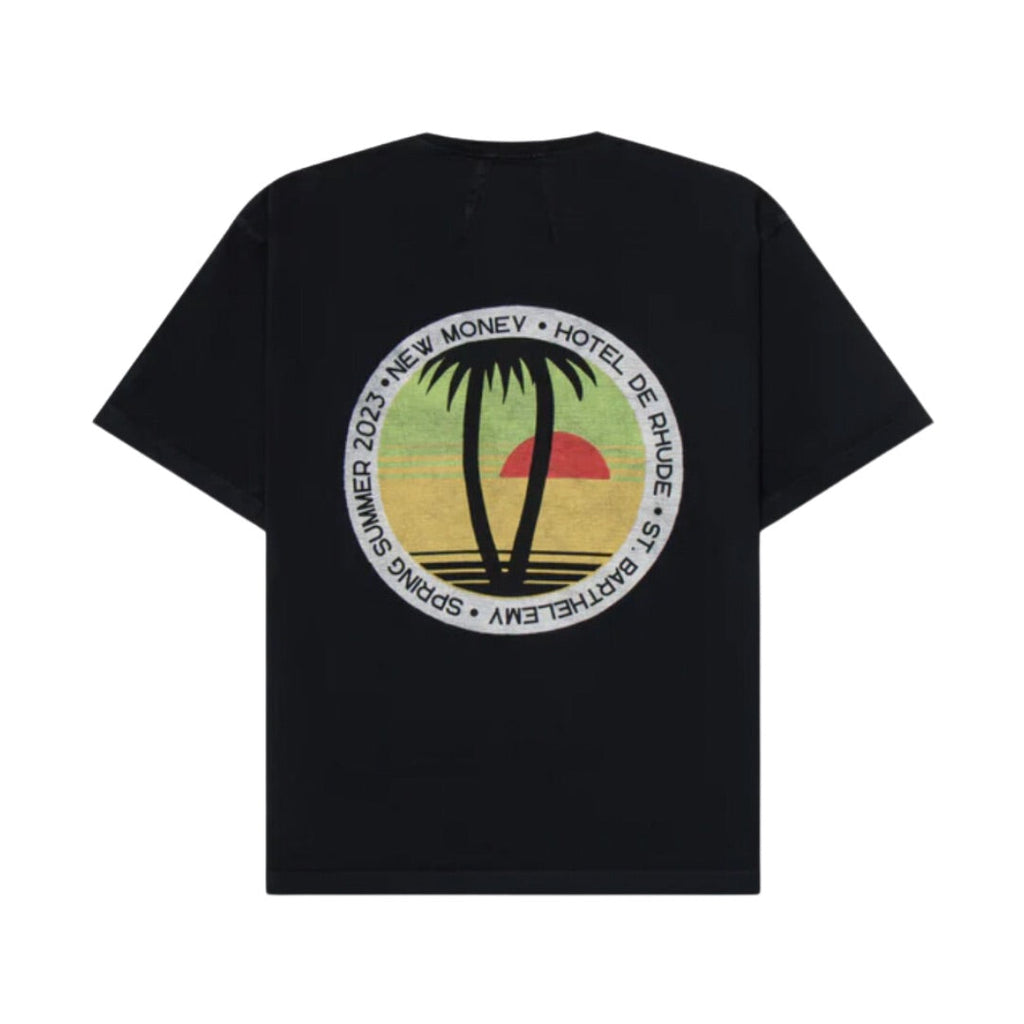 RHUDE TWIN PALM T-SHIRT BLACK