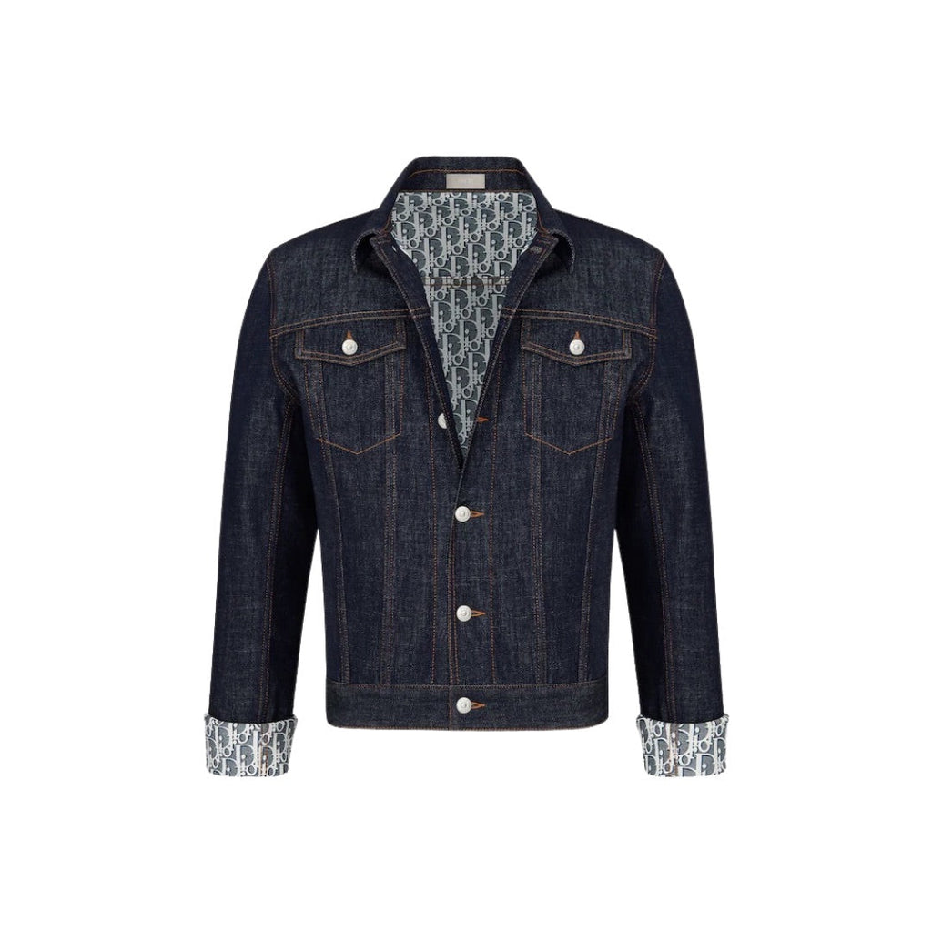 DIOR OBLIQUE JEAN JACKET NAVY