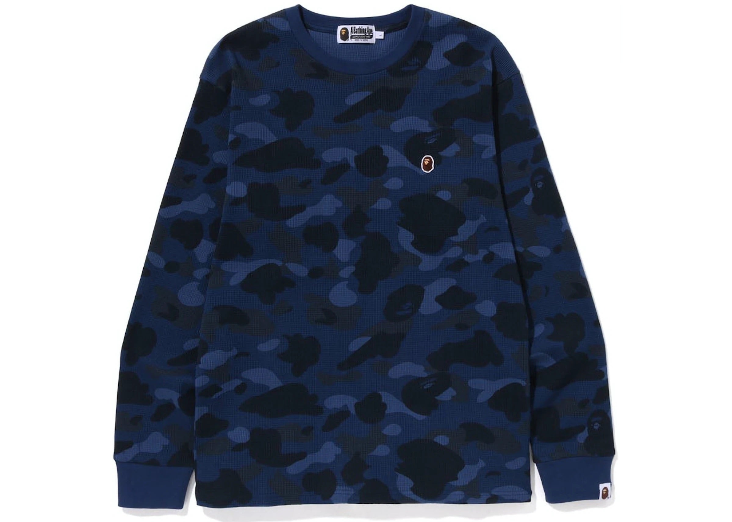 BAPE COLOR CAMO THERMAL LONG SLEEVE NAVY
