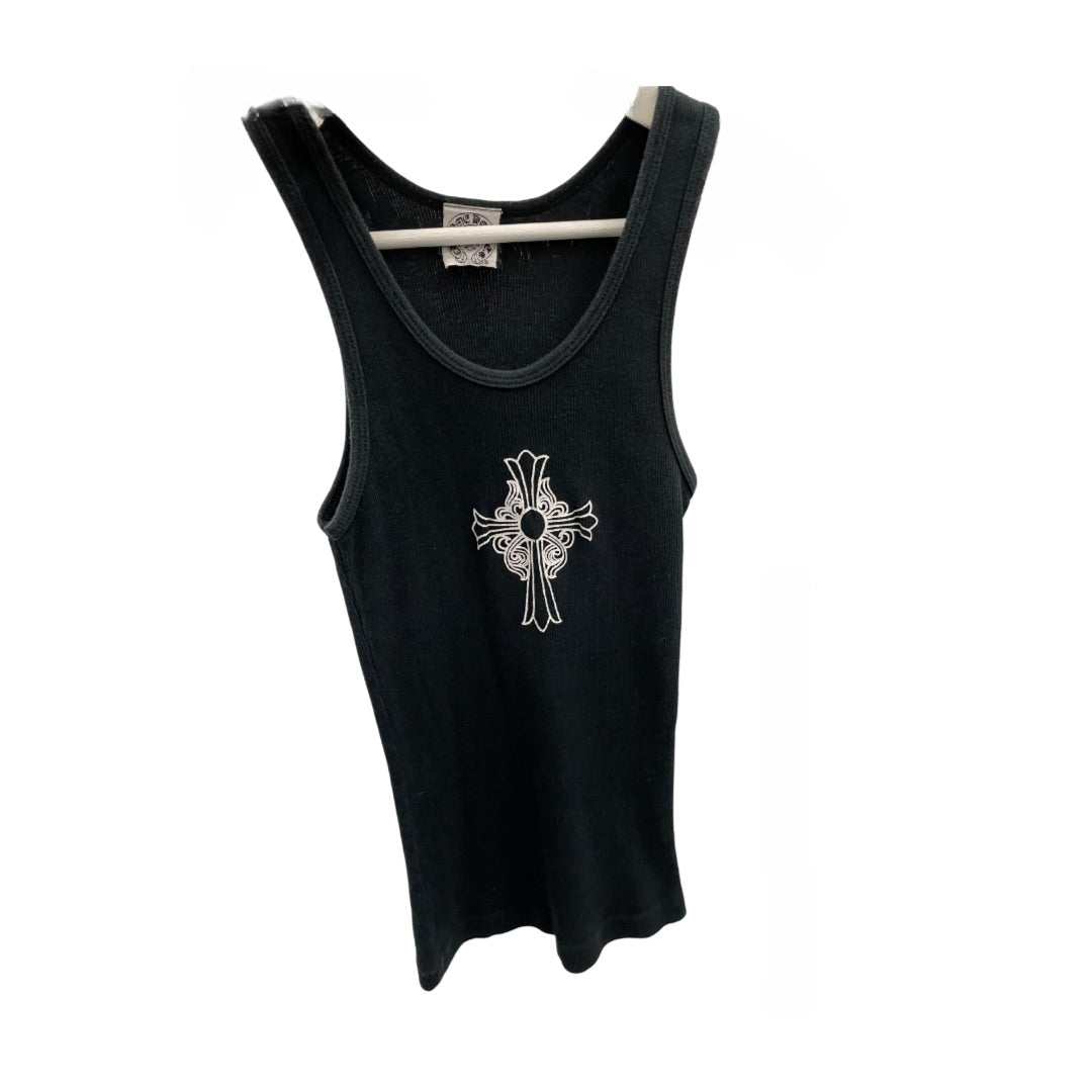 CHROME HEARTS SINGLE CROSS TANK TOP BLACK