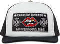 CHROME HEARTS CHOMPER HOLLYWOOD TRUCKER HAT WHITE