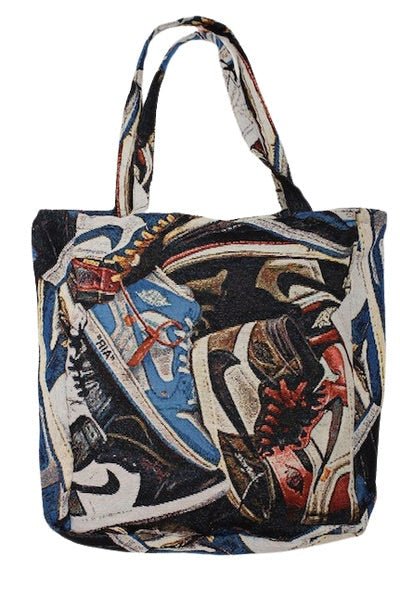 SHOE HEAD TAPESTRY TOTE BAG