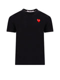COMME DES GARÇONS HEART LOGO BLACK / RED T-SHIRT (W)