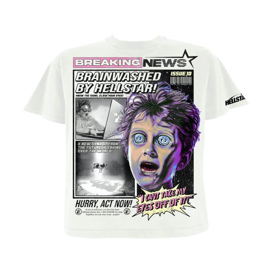 HELLSTAR BREAKING NEWS T-SHIRT WHITE