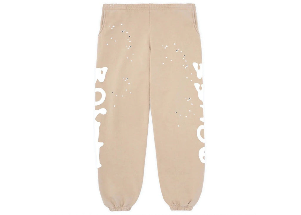 SP5DER BELUGA TAN SWEATPANTS
