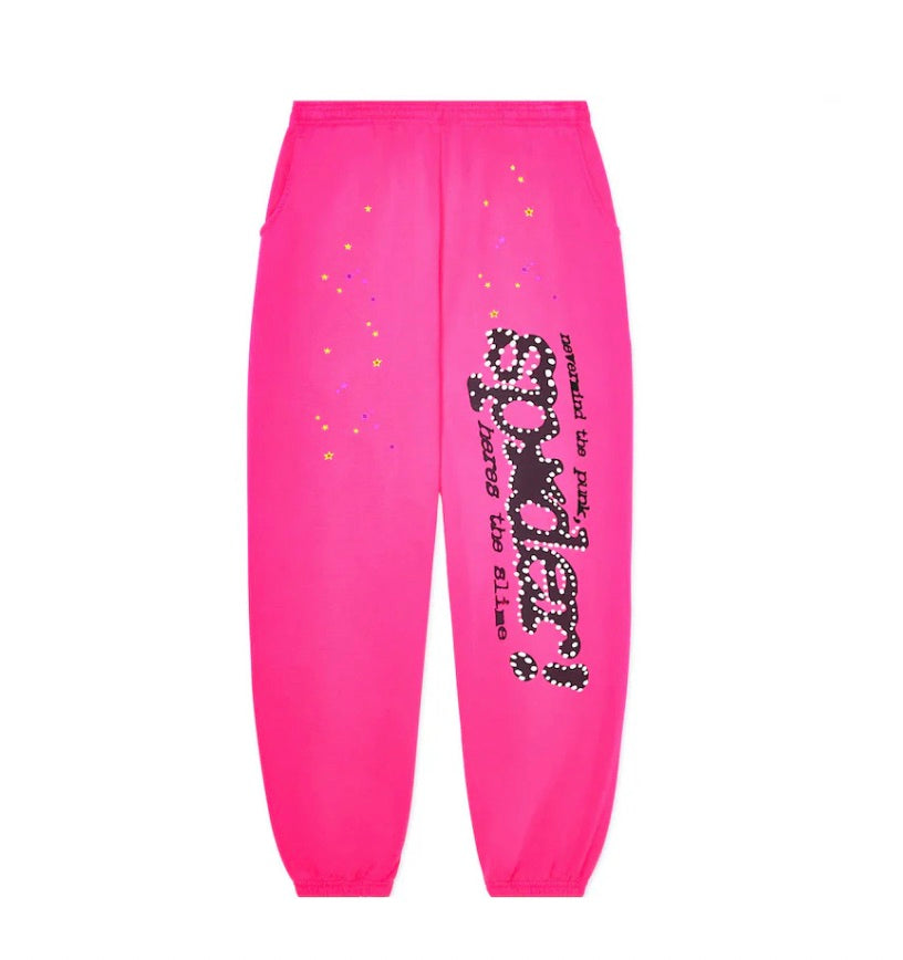 SP5DER P*NK PINK V2 SWEATPANTS
