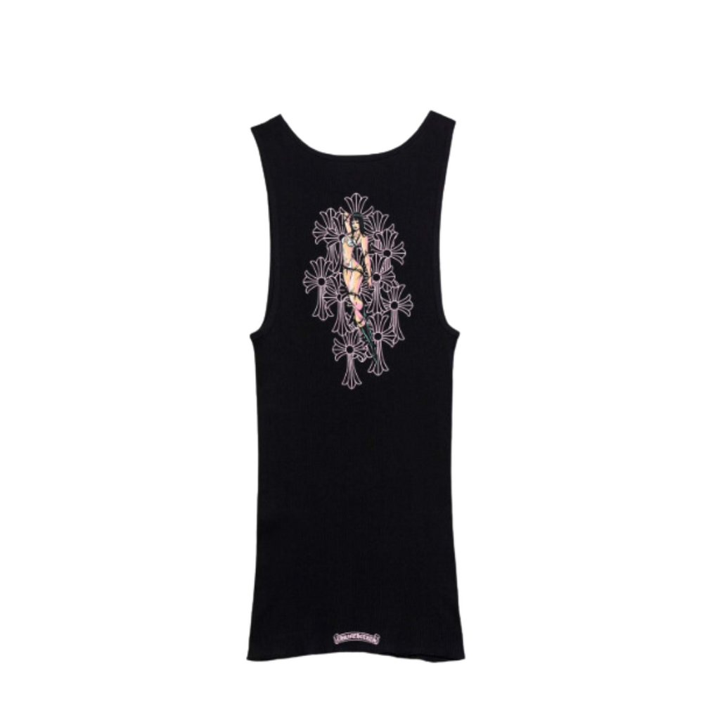 CHROME HEARTS X DEADLY DOLL TANK TOP BLACK