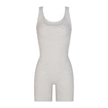 SKIMS MID-THIGH BODY SUIT LIGHT HEATHER GREY