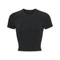 SKIMS NEW VINTAGE CROPPED RAGLAN T-SHIRT ONYX