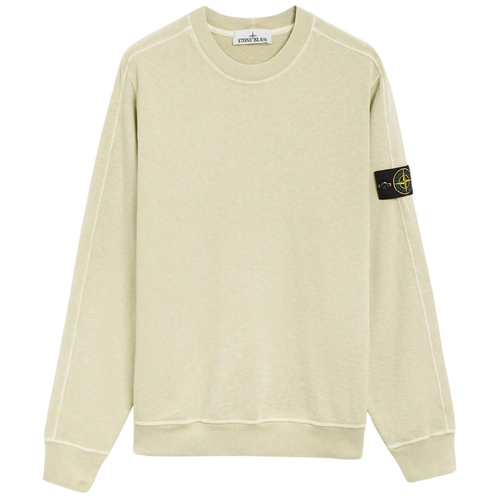 STONE ISLAND CREWNECK SWEATSHIRT LIGHT GREEN