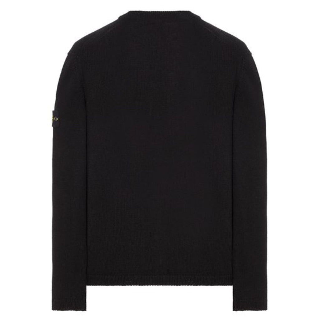 STONE ISLAND KNIT CARDIGAN BLACK